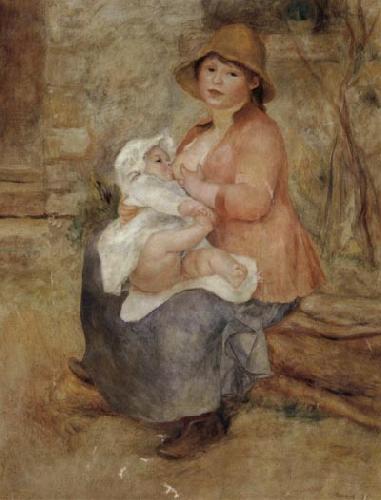 Pierre Renoir Maternity-Baby at the Breast(Aline and her son Pierre) first version oil painting image